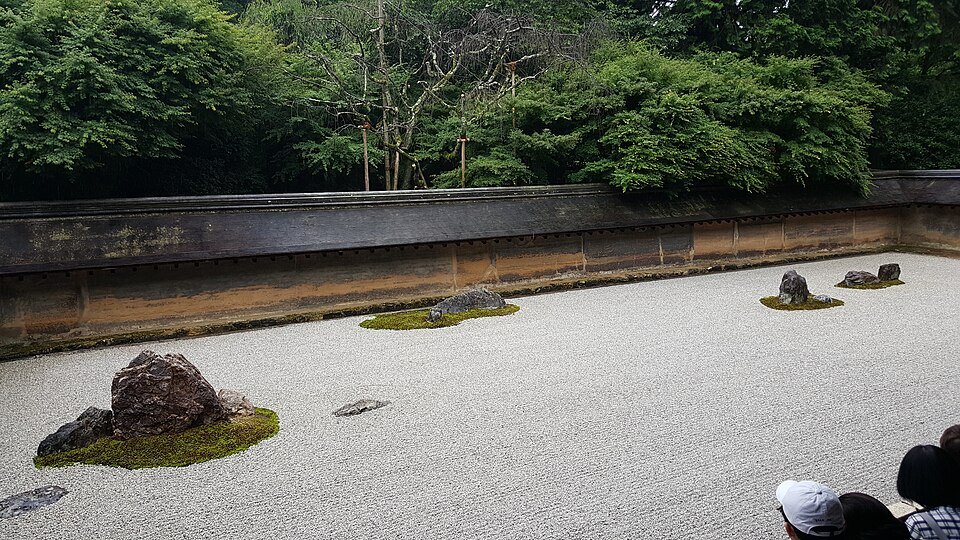 Rock garden in Ryoanji, Kyoto on June 19th, 2016