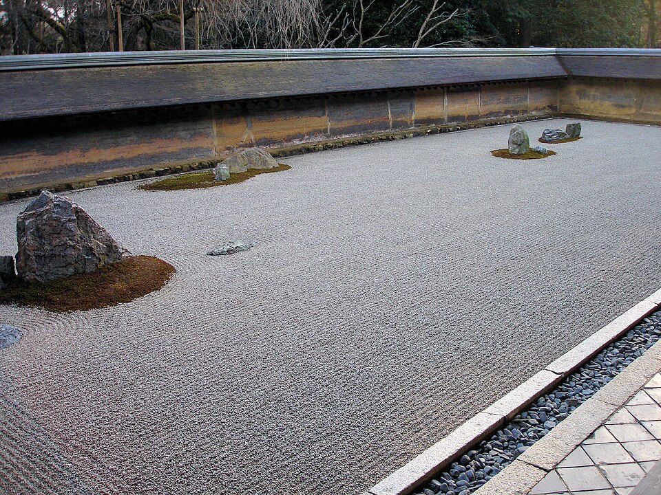 Rock Garden, Ryoanji Temple, Kyoto, Japan